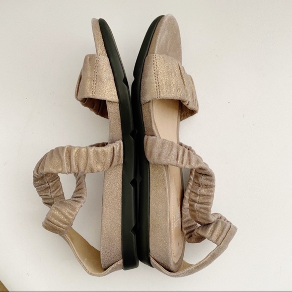 Eileen Fisher Dylan Metallic Suede Strap Sandals - Picture 6 of 10